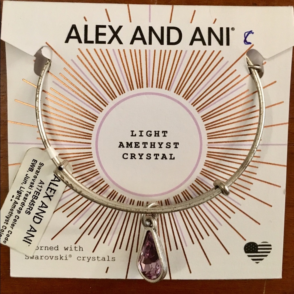 Alex and Ani Light Amethyst Crystal bracelet